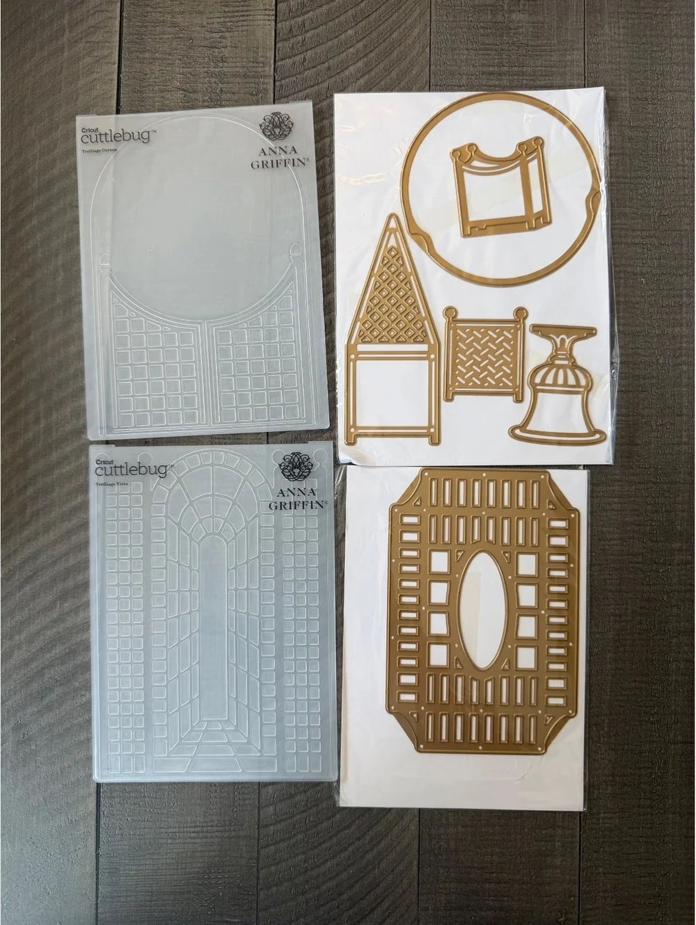Anna Griffin Trelliage Cut & Emboss Dies die cut set with embossing folders